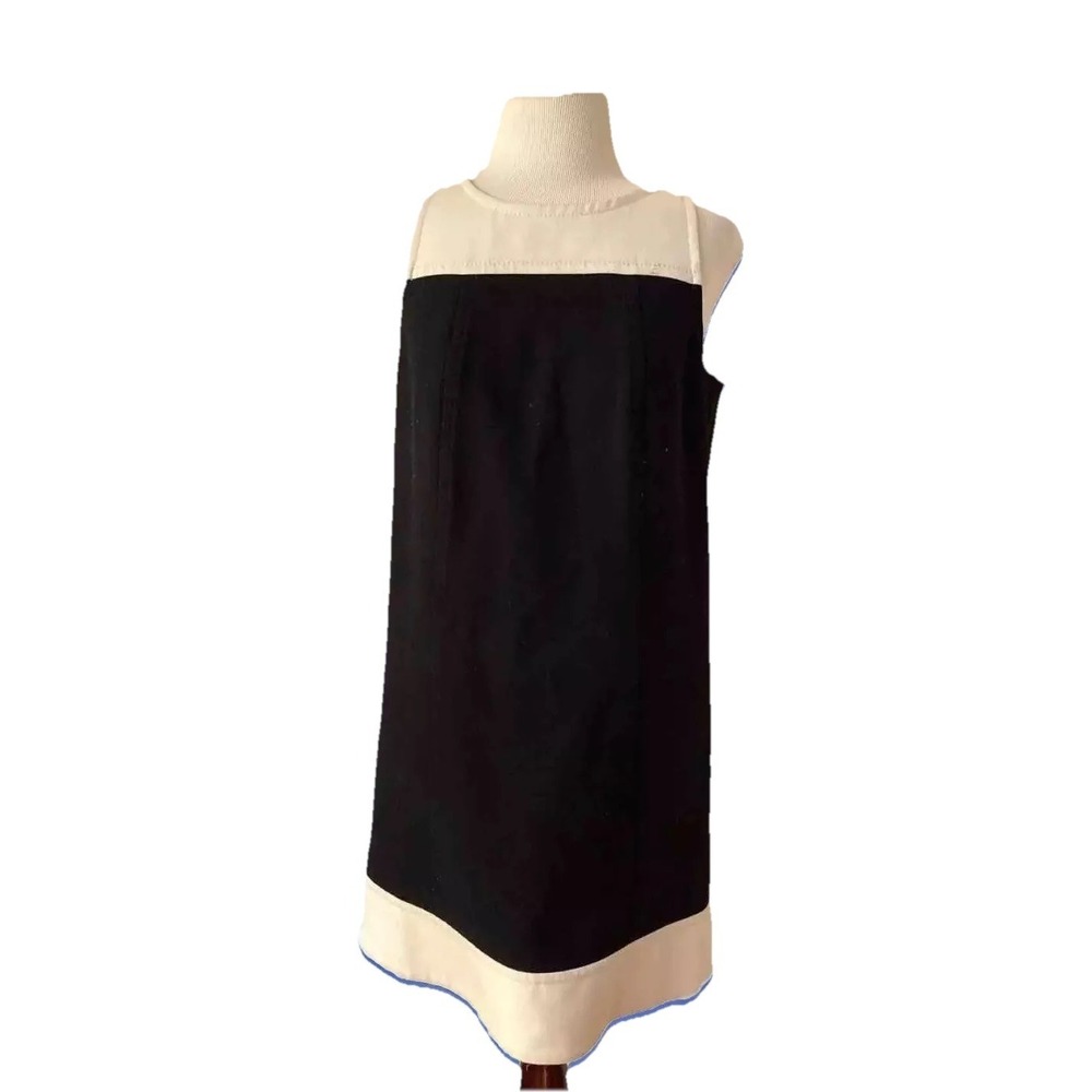 Ann Taylor Loft Dress Size 8 black and cream 60s look‎